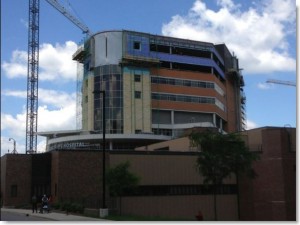 American Family Children's Hospital, Madison, WI. JH Findorff project. Fluid applied air barrier, masonry caulking and parking deck caulking by Sids Sealants.