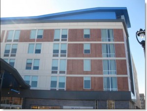 Aloft Milwaukee, composite panel caulking by Sids Sealants.