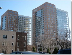 Park LaFayette Condos, Milwaukee, WI. Hunzinger project, interior and exterior window caulking by Sids Sealants.