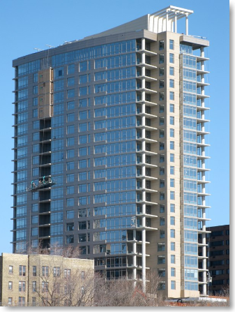 Saint Johns Tower, VJS project. Window caulking by Sids Sealants