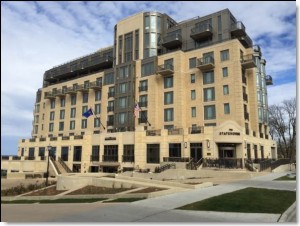 Edgewater Hotel, Findorff project, building caulking including, masonry, precast and site concrete caulking by Sid's Sealants.