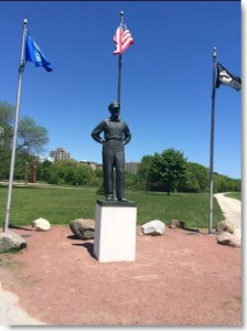 Custom color created by Sid's Sealants to match antique. Caulk applied between statue base and precast.