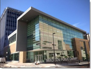 Madison Public Library, composite metal panel caulking by Sid's Sealants