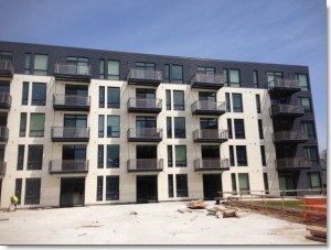 North End Condos, Ray Hintz Construction Project, masonry caulking, window caulking metal panel caulking and fire caulking by Sid's Sealants.